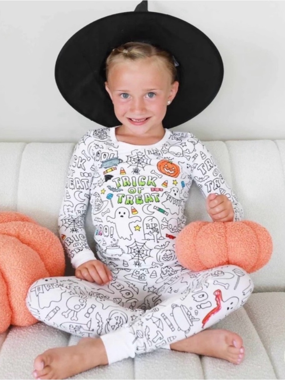 Caden Lane Halloween Bamboo Color Pajama Sz 3T